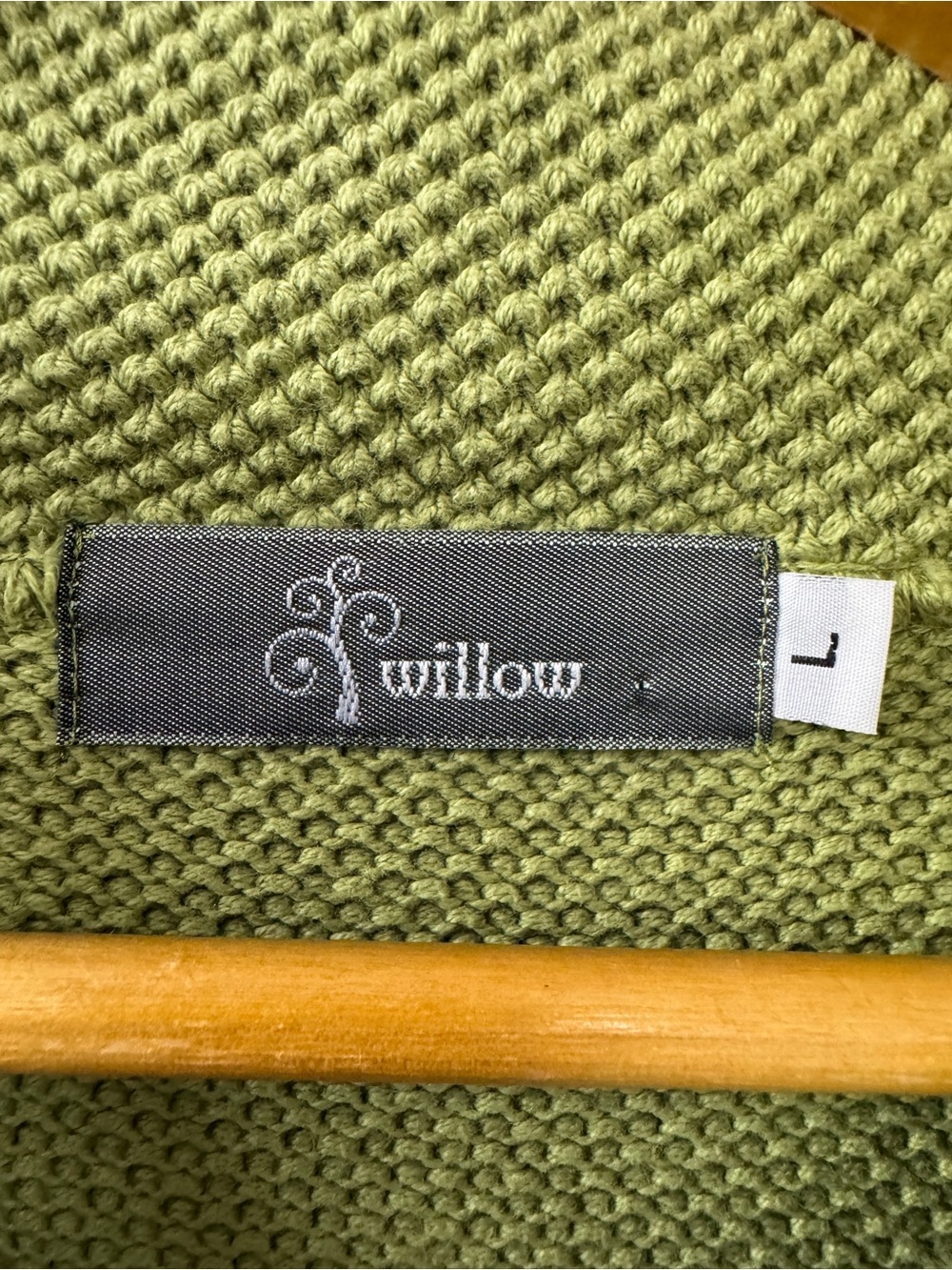 Willow Light Olive Green Textured Button Front Cardigan Jacket - Picture 7 of 8